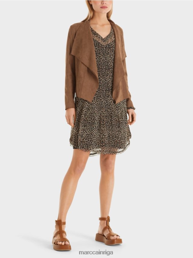 apģērbs lazdu rieksts VRBHXD423 Marc Cain jaka zamšādas izskatā