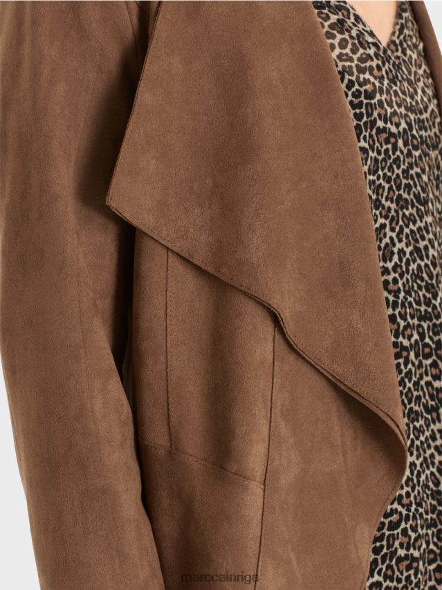 apģērbs lazdu rieksts VRBHXD423 Marc Cain jaka zamšādas izskatā