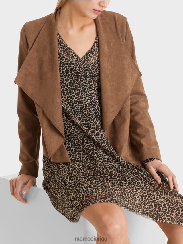 apģērbs lazdu rieksts VRBHXD423 Marc Cain jaka zamšādas izskatā