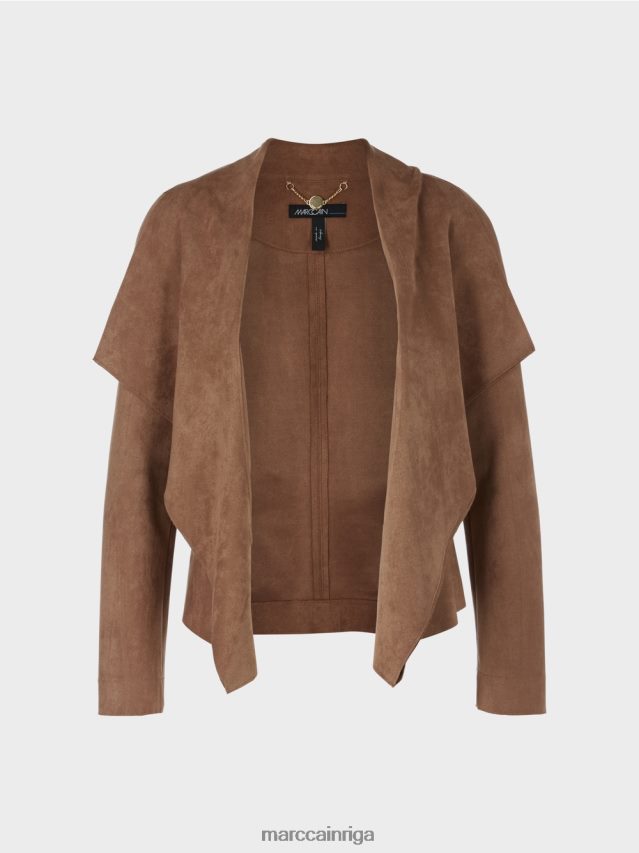 apģērbs lazdu rieksts VRBHXD423 Marc Cain jaka zamšādas izskatā