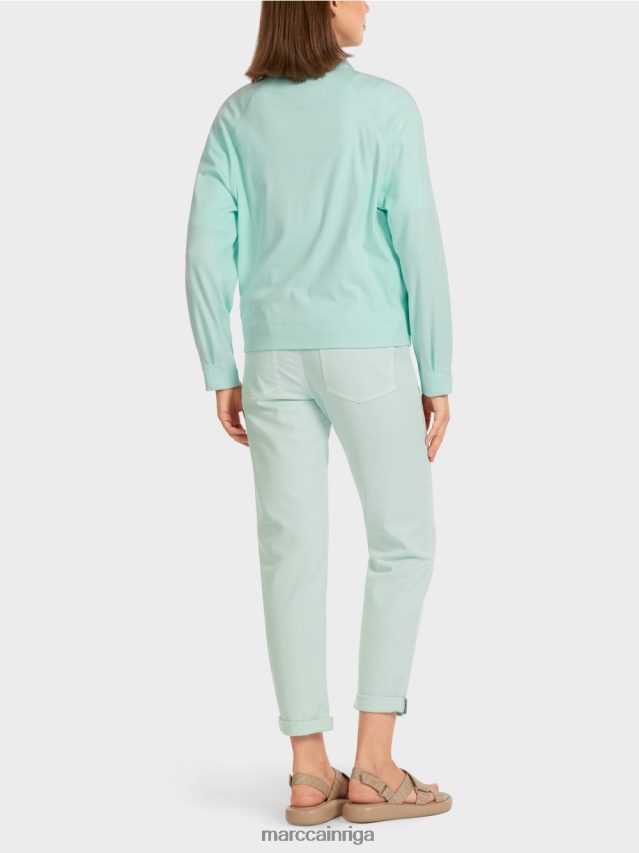 apģērbs mīksts jumta logs VRBHXD405 Marc Cain mīksta blūze no smalka rievota auduma