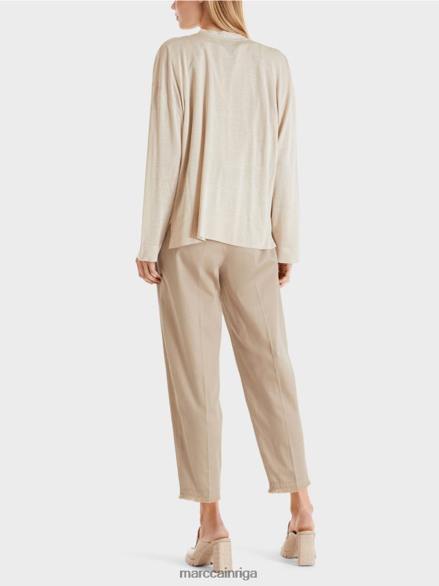 apģērbs mīksts pērļu melanžs VRBHXD403 Marc Cain jaka ar mirdzuma efektu