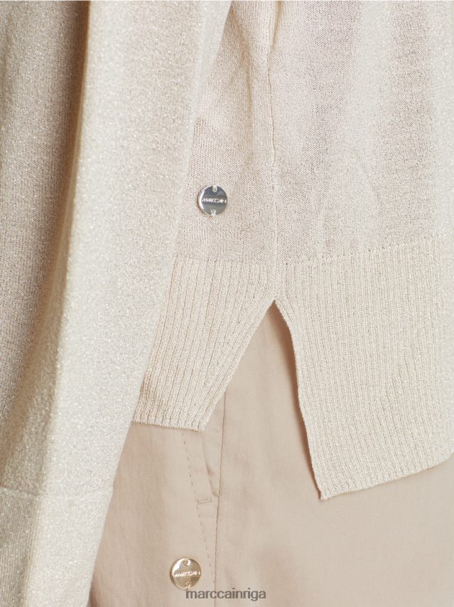 apģērbs mīksts pērļu melanžs VRBHXD403 Marc Cain jaka ar mirdzuma efektu