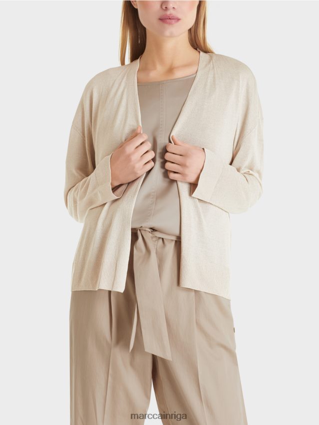 apģērbs mīksts pērļu melanžs VRBHXD403 Marc Cain jaka ar mirdzuma efektu