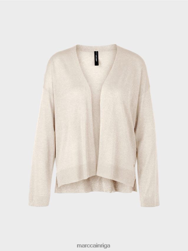 apģērbs mīksts pērļu melanžs VRBHXD403 Marc Cain jaka ar mirdzuma efektu