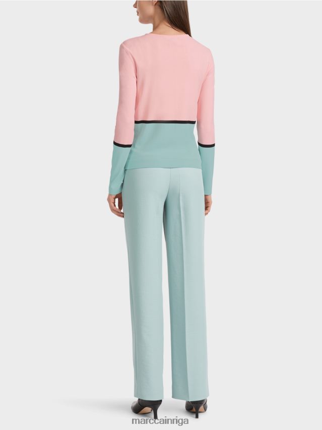 apģērbs mīksts pulveris rozā VRBHXD343 Marc Cain krāsains \"pārdomāt kopā\" ​​jaka