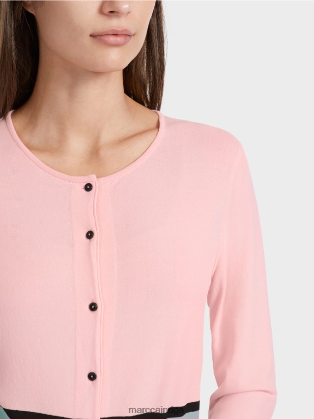 apģērbs mīksts pulveris rozā VRBHXD343 Marc Cain krāsains \"pārdomāt kopā\" ​​jaka