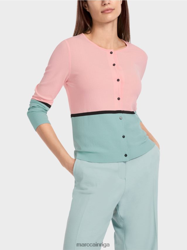 apģērbs mīksts pulveris rozā VRBHXD343 Marc Cain krāsains \"pārdomāt kopā\" ​​jaka