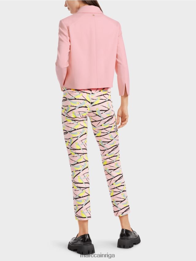 apģērbs mīksts pulveris rozā VRBHXD344 Marc Cain īsa jaka ar izstieptu