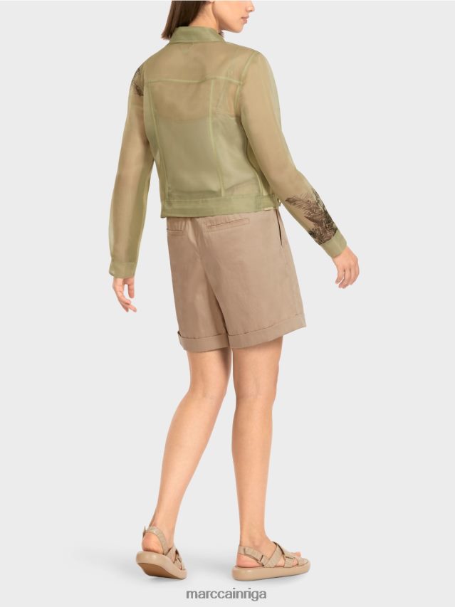 apģērbs maiga elpa VRBHXD396 Marc Cain caurspīdīga jaka ar ziedu apdruku