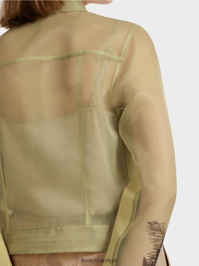 apģērbs maiga elpa VRBHXD396 Marc Cain caurspīdīga jaka ar ziedu apdruku