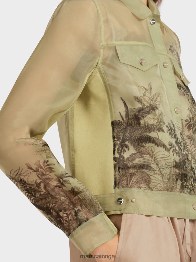 apģērbs maiga elpa VRBHXD396 Marc Cain caurspīdīga jaka ar ziedu apdruku