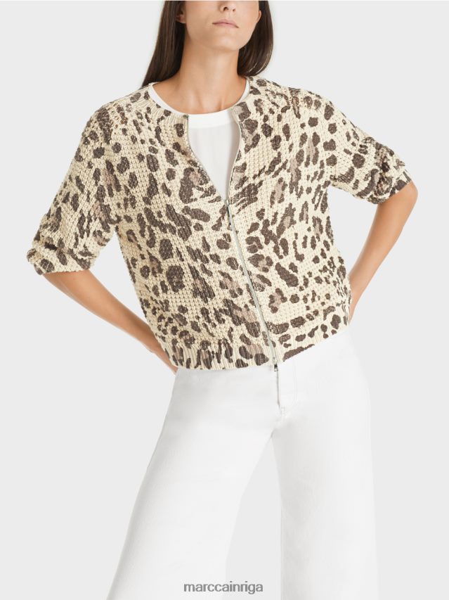 apģērbs maiga tuksneša taupe VRBHXD400 Marc Cain jaka adīta Vācijā