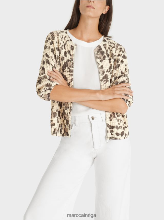 apģērbs maiga tuksneša taupe VRBHXD400 Marc Cain jaka adīta Vācijā