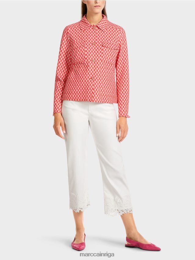 apģērbs mandarīns VRBHXD416 Marc Cain jaka ar punktveida rakstu