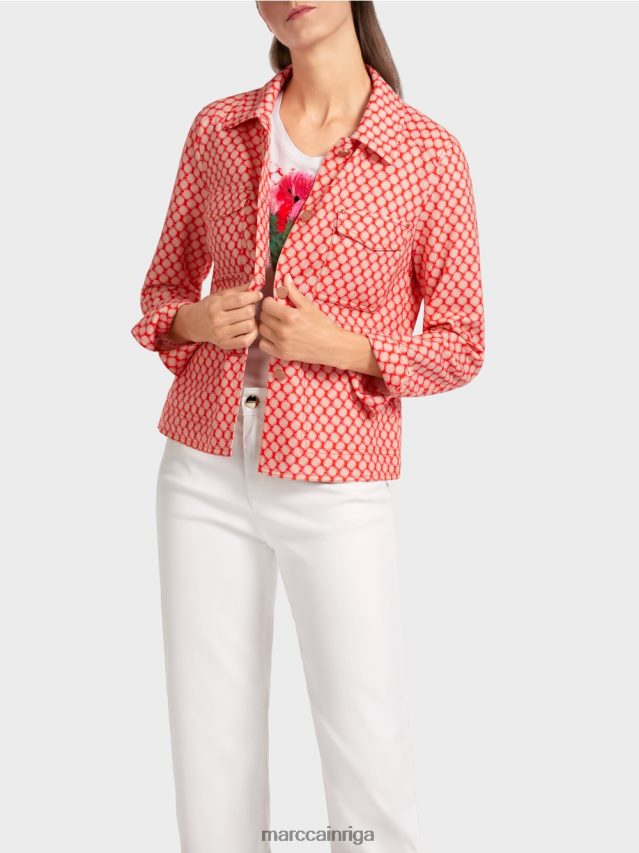 apģērbs mandarīns VRBHXD416 Marc Cain jaka ar punktveida rakstu