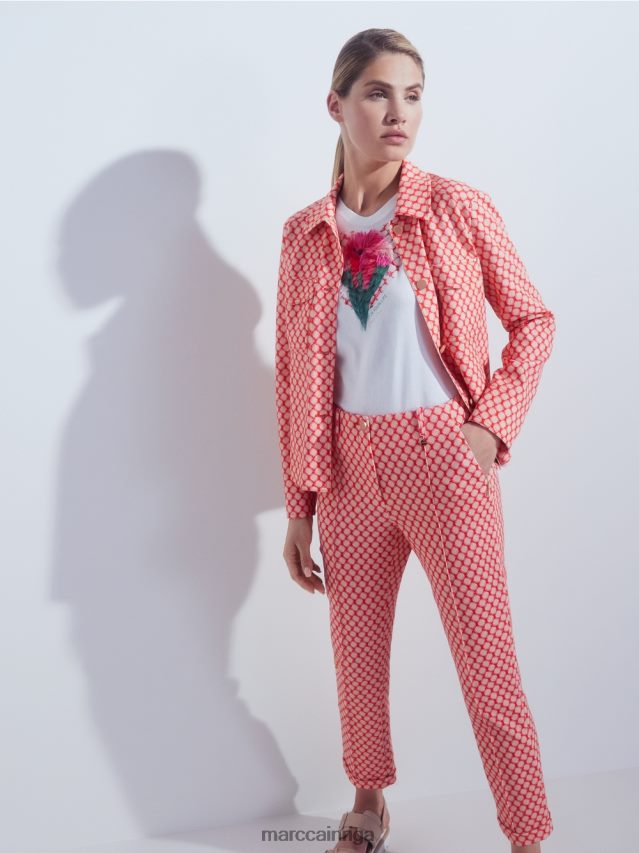 apģērbs mandarīns VRBHXD416 Marc Cain jaka ar punktveida rakstu