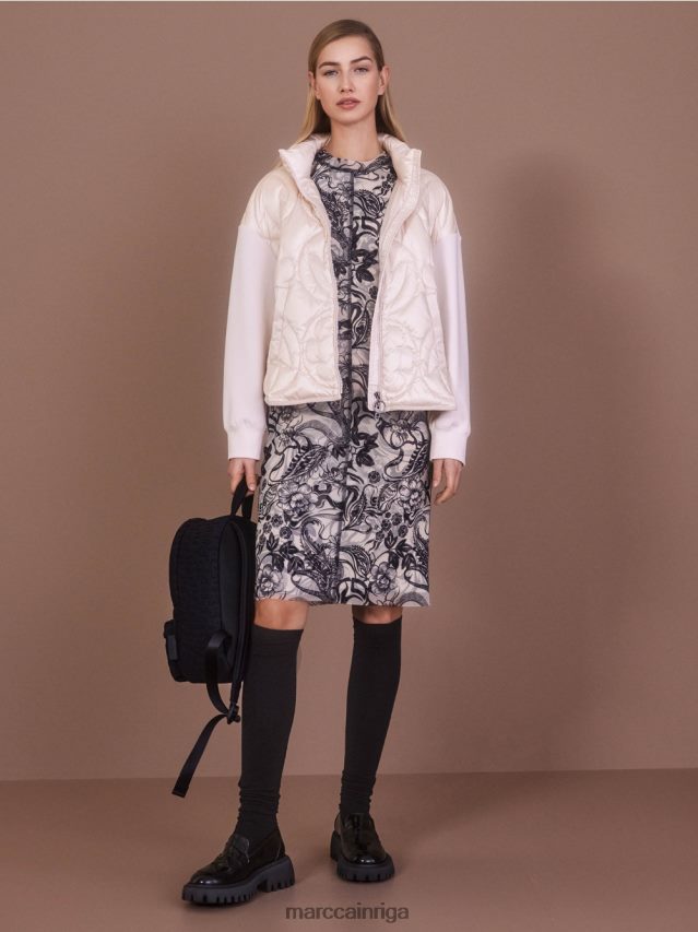 apģērbs mandeļu zieds VRBHXD304 Marc Cain polsterēta \"pārdomāt kopā\" ​​jaka