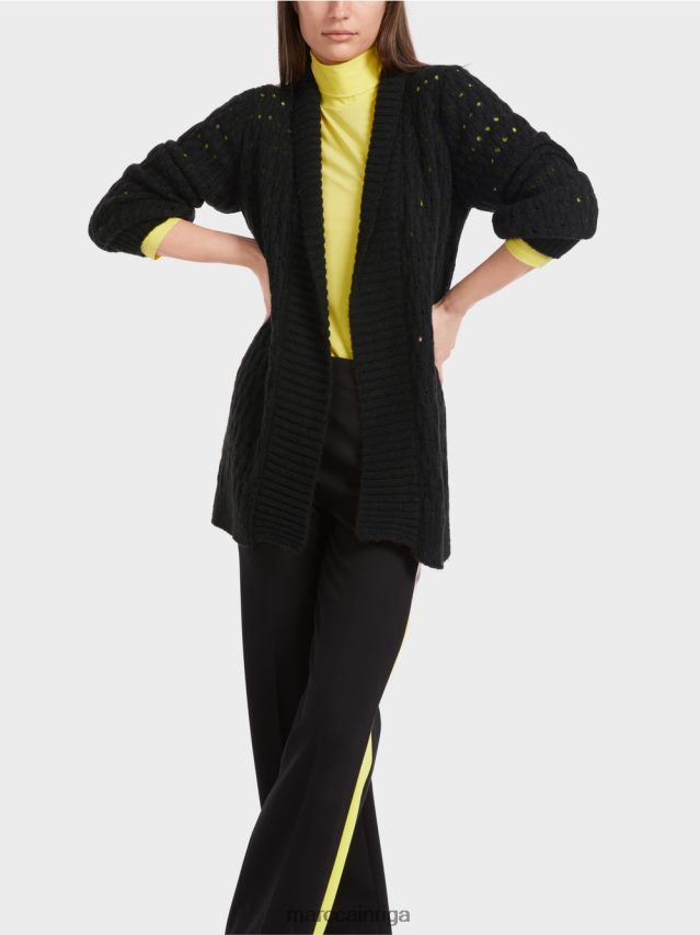 apģērbs melns VRBHXD346 Marc Cain jaka adīta Vācijā