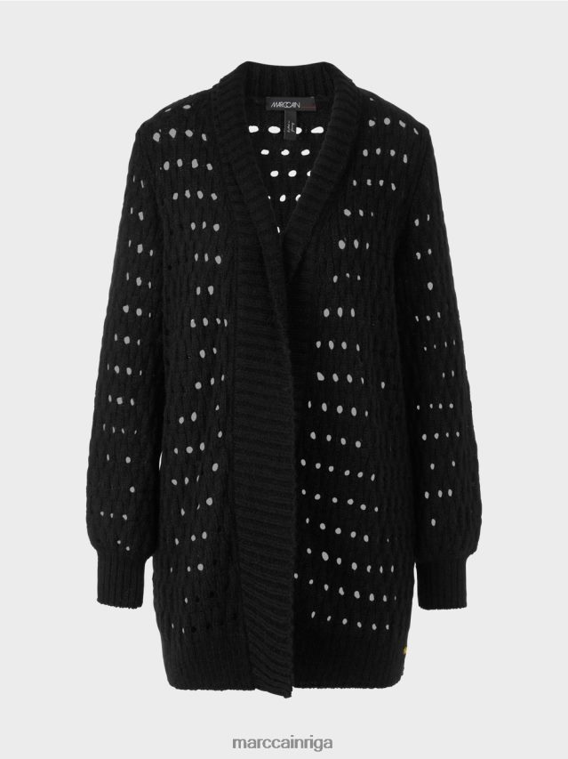 apģērbs melns VRBHXD346 Marc Cain jaka adīta Vācijā