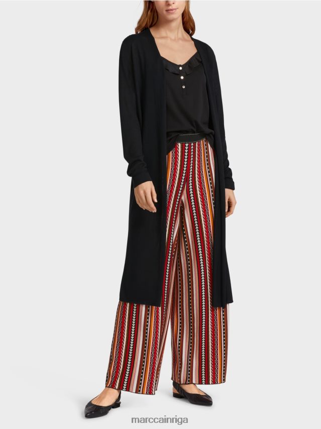 apģērbs melns VRBHXD360 Marc Cain garš, smalka adīta jaka