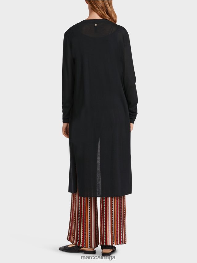 apģērbs melns VRBHXD360 Marc Cain garš, smalka adīta jaka