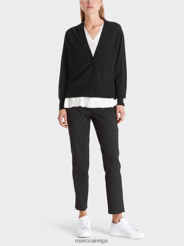 apģērbs melns VRBHXD425 Marc Cain jaciņa ar raglāna piedurknēm