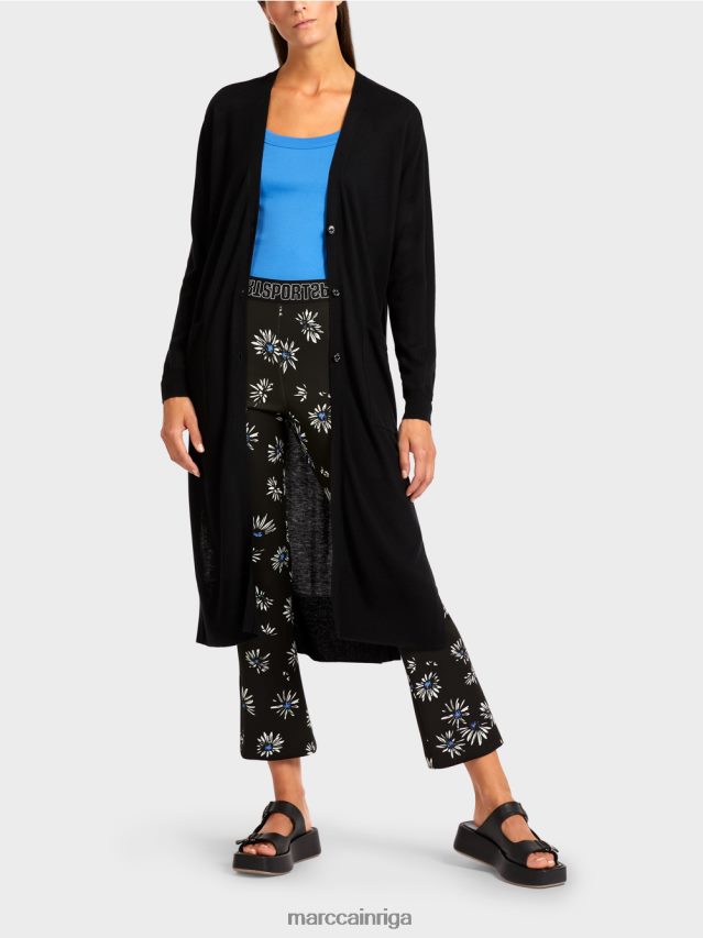 apģērbs melns VRBHXD430 Marc Cain vidēja garuma jaka