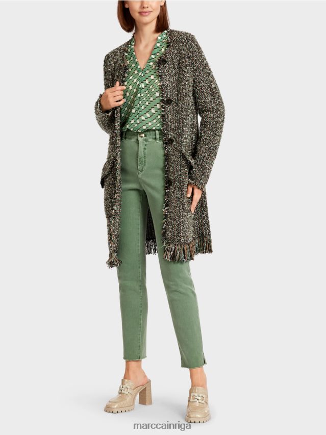 apģērbs melns VRBHXD434 Marc Cain jaka ar bārkstīm "adīts Vācijā"