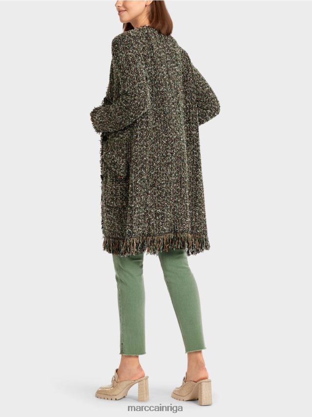 apģērbs melns VRBHXD434 Marc Cain jaka ar bārkstīm \"adīts Vācijā\"