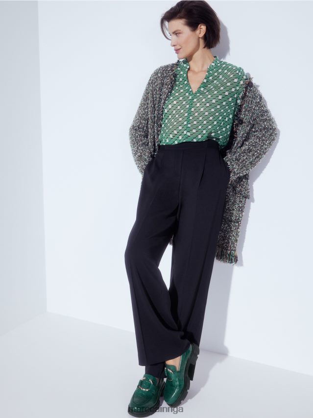 apģērbs melns VRBHXD434 Marc Cain jaka ar bārkstīm \"adīts Vācijā\"