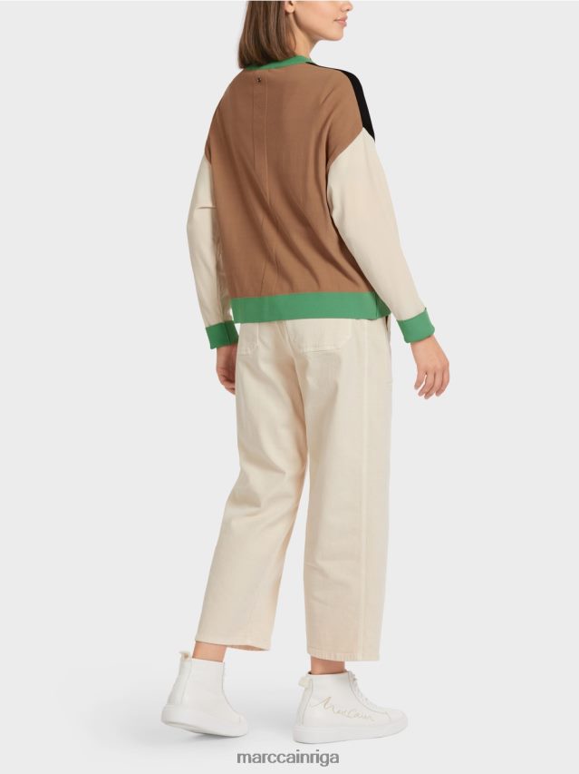 apģērbs melns VRBHXD436 Marc Cain \"Rethink together\" krāsu bloku jaka