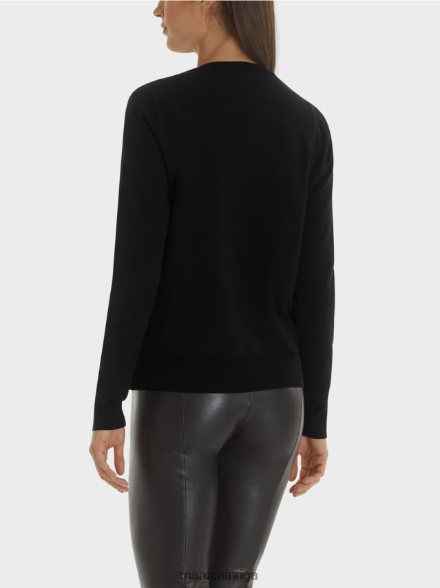 apģērbs melns VRBHXD450 Marc Cain jaka \"pārdomājiet kopā\"