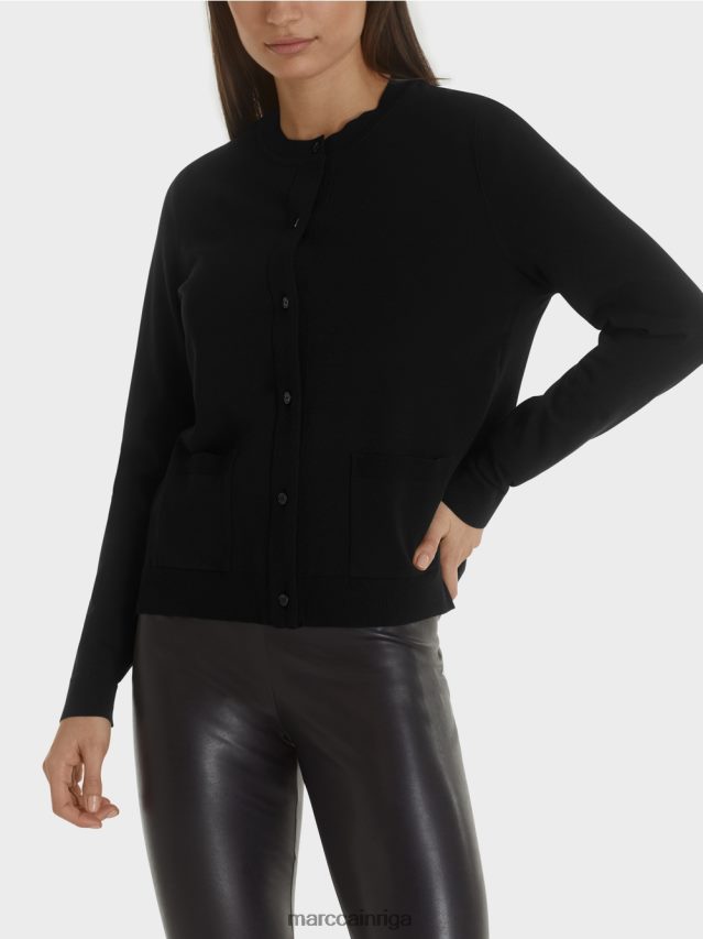 apģērbs melns VRBHXD450 Marc Cain jaka \"pārdomājiet kopā\"