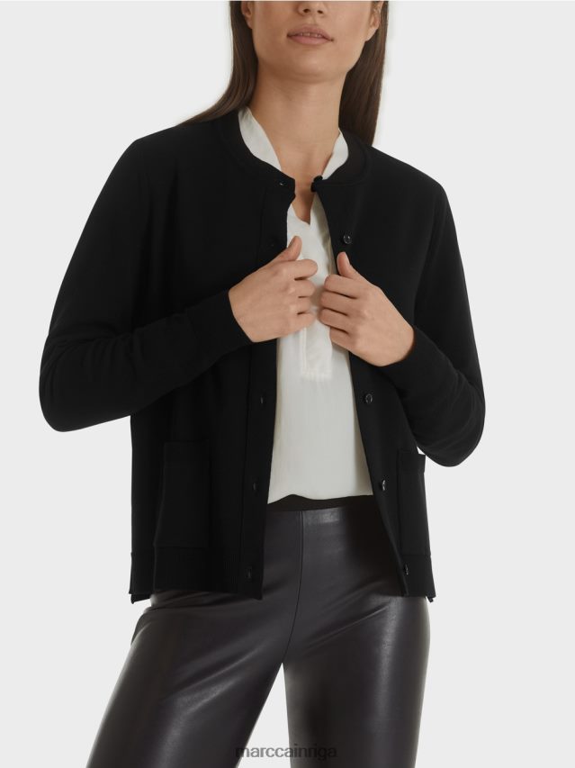 apģērbs melns VRBHXD450 Marc Cain jaka \"pārdomājiet kopā\"