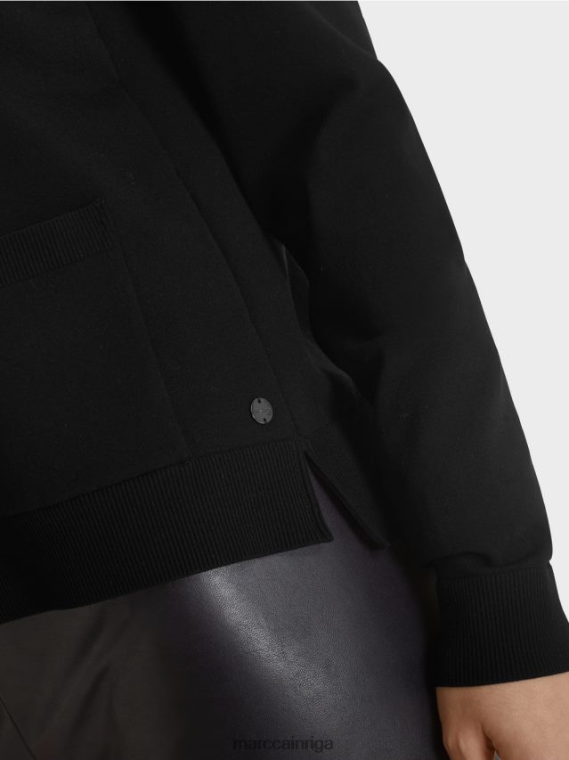 apģērbs melns VRBHXD450 Marc Cain jaka \"pārdomājiet kopā\"
