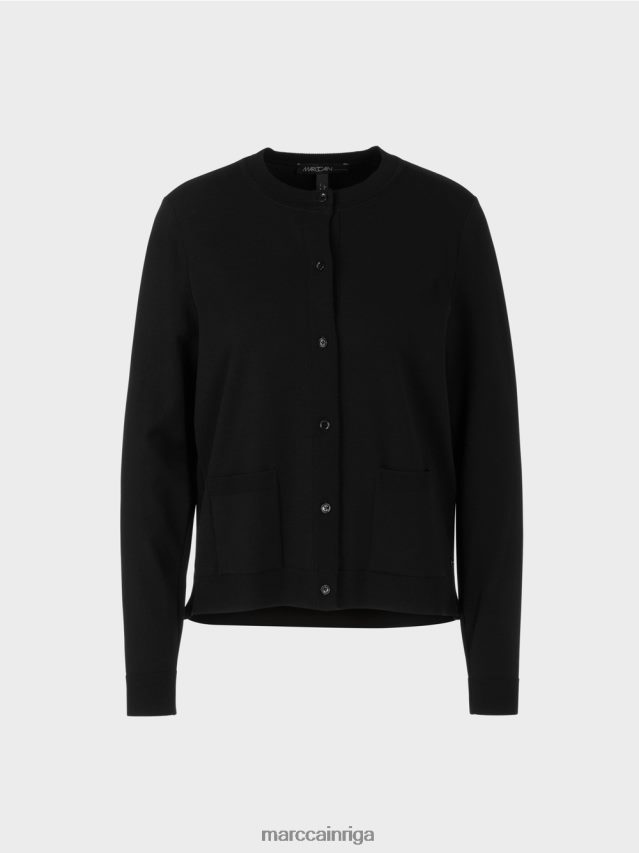 apģērbs melns VRBHXD450 Marc Cain jaka \"pārdomājiet kopā\"