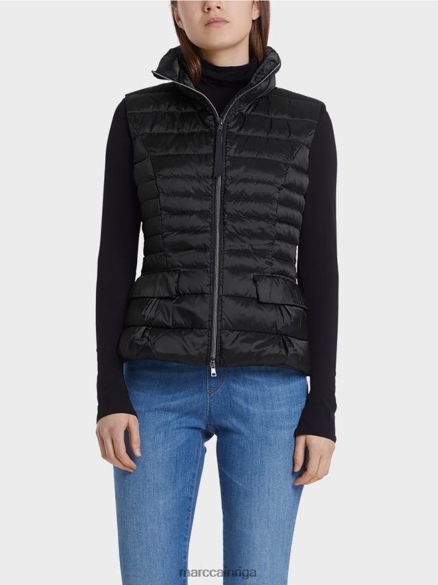 apģērbs melns VRBHXD454 Marc Cain stepēta veste ar dūnu oderi