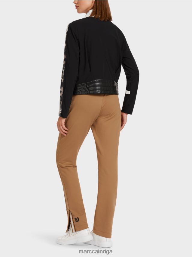 apģērbs melns un balts VRBHXD422 Marc Cain jaka materiālu maisījumā