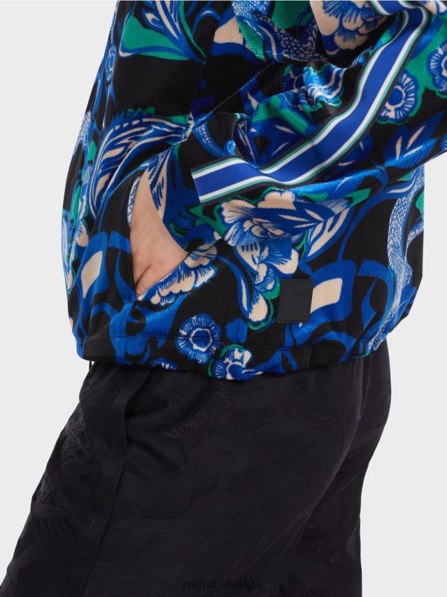 apģērbs pusnakts zils VRBHXD305 Marc Cain jaka no supermīksta mežģīņu samta