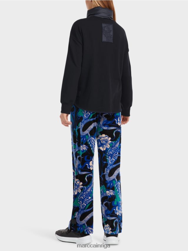 apģērbs pusnakts zils VRBHXD309 Marc Cain polsterēta \"pārdomāt kopā\" ​​jaka