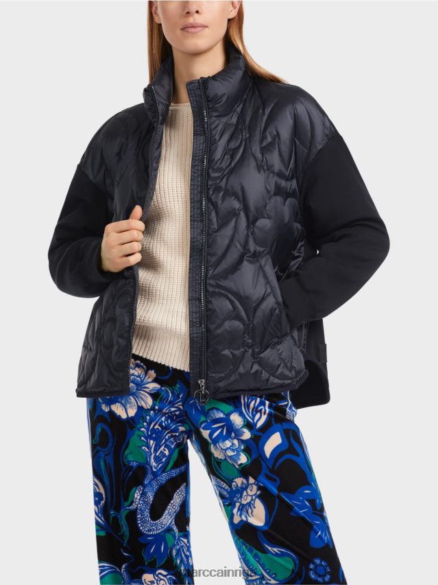 apģērbs pusnakts zils VRBHXD309 Marc Cain polsterēta \"pārdomāt kopā\" ​​jaka