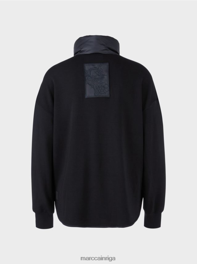 apģērbs pusnakts zils VRBHXD309 Marc Cain polsterēta \"pārdomāt kopā\" ​​jaka