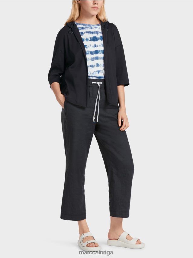 apģērbs pusnakts zils VRBHXD363 Marc Cain ikdienas jaka no auduma maisījuma