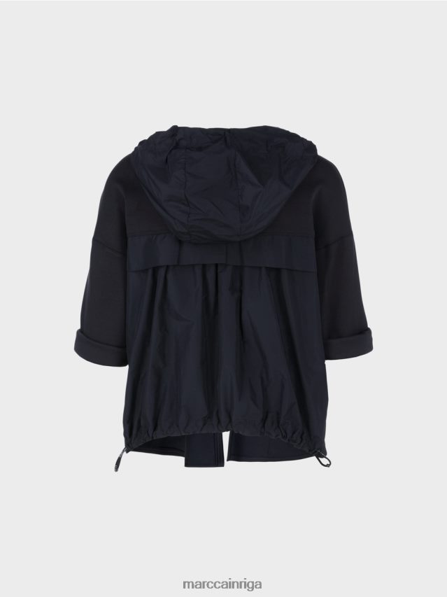 apģērbs pusnakts zils VRBHXD363 Marc Cain ikdienas jaka no auduma maisījuma