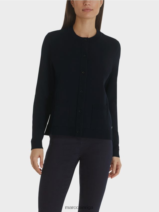 apģērbs pusnakts zils VRBHXD451 Marc Cain jaka \"pārdomājiet kopā\"