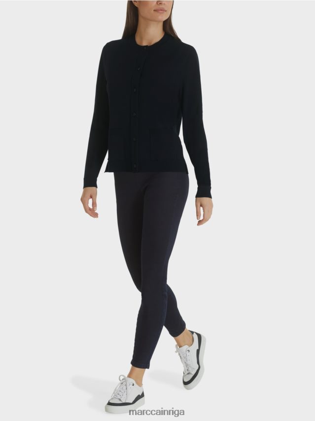 apģērbs pusnakts zils VRBHXD451 Marc Cain jaka \"pārdomājiet kopā\"