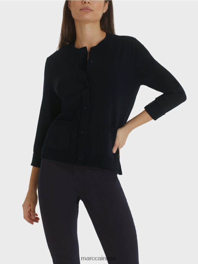 apģērbs pusnakts zils VRBHXD451 Marc Cain jaka \"pārdomājiet kopā\"