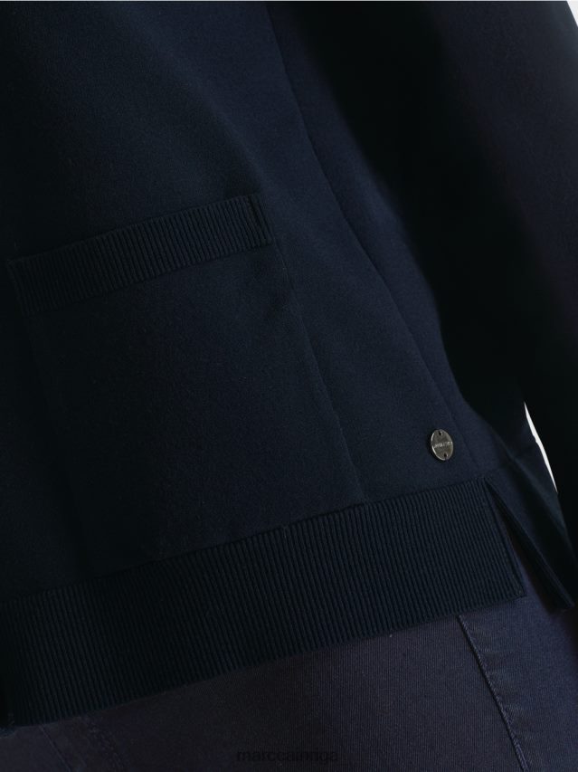 apģērbs pusnakts zils VRBHXD451 Marc Cain jaka \"pārdomājiet kopā\"