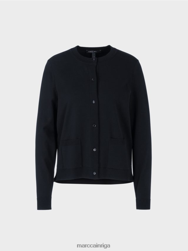 apģērbs pusnakts zils VRBHXD451 Marc Cain jaka \"pārdomājiet kopā\"